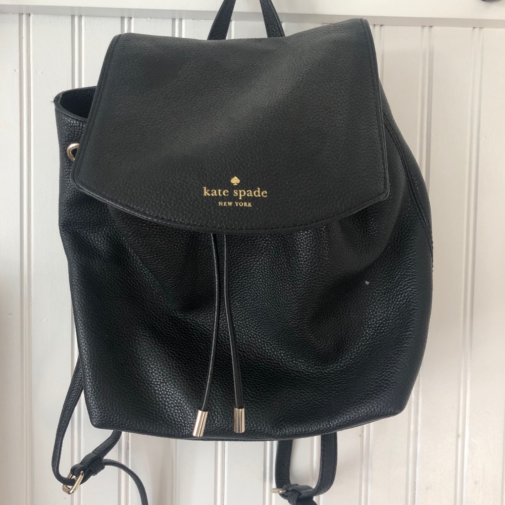 authentic kate spade black back pack